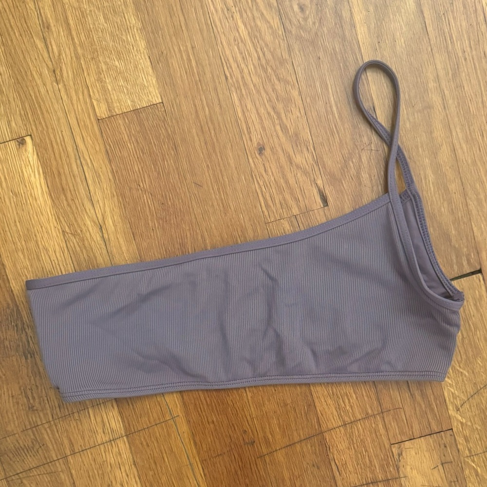 LSPACE Axel One Shoulder Top, Size Large, Purple